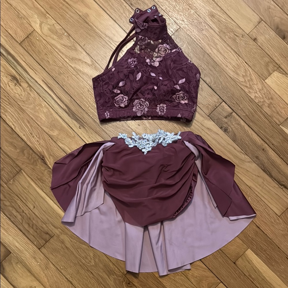 Elegant Mauve Lyrical Solo Costume